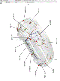 2016款东风标致3008电路图-12-导线束的总布置图