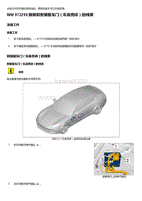 2020年保时捷Panamera（971）车型系列-973219 拆卸和安装前车门＇车身壳体）的线束