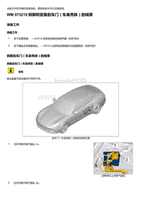 2020年保时捷Panamera（971）车型系列-973219 拆卸和安装后车门＇车身壳体）的线束