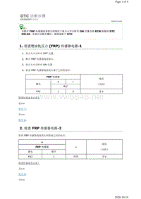 2019年日产天籁-KR20DDET发动机故障代码P0192诊断步骤