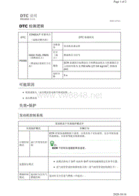 2019年日产天籁-MR20DD发动机故障代码P0088说明