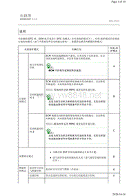 2019年日产天籁KR20DD系列发动机失效保护说明