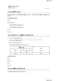 2019年日产天籁-KR20DDET发动机故障代码P0193诊断步骤