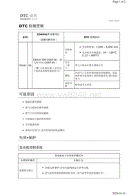 2019年日产天籁-KR20DDET发动机故障代码P0014说明