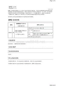 2019年日产天籁KR20DDET发动机故障代码U0101说明