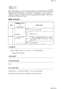 2019年日产天籁KR20DDET发动机故障代码U0122说明