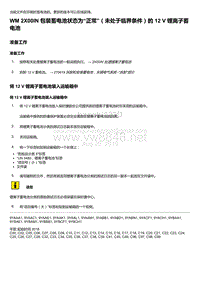 2018-2020保时捷新卡宴9YA和9Y0维修手册-2X00IN 包装蓄电池状态为正常（未处于临界条件）的 12 V 锂离子蓄电池