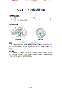 北京现代翎翔2009自动变速器系统P0734---4-档传动比错误