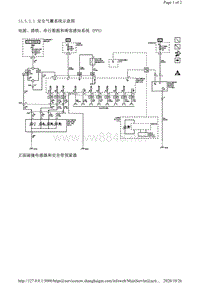 2010年凯迪拉克SRX电路图-安全气囊系统示意图