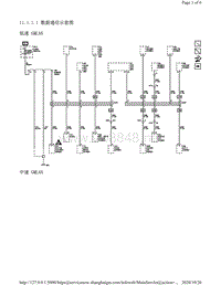 2011年凯迪拉克SRX车型电路图-数据通信示意图