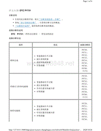 2011年凯迪拉克SRX变速箱（AF40-6）故障代码DTC P1731