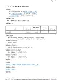 2011年凯迪拉克SRX发动机故障代码DTC P2534（燃油泵控制模块）