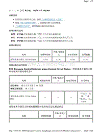 2011年凯迪拉克SRX变速箱（6T70和6T75）故障代码DTC P2762P2763 或 P2764