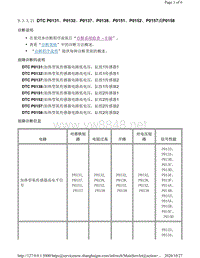 2014年凯迪拉克SRX车型故障代码-DTC P0131P0132P0137P0138P0151P0152P0157或P0158