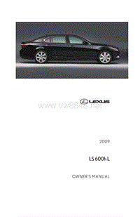 雷克萨斯2009 LS600H用户手册（OM50B43U）