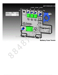 2015年JEEP自由侠（RENEGADE）电路图-蓄电池配电单元视图