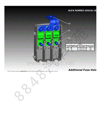 2018年阿尔法罗密欧GIULIA电路图-附加保险丝座布局