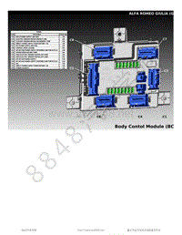 2017年阿尔法罗密欧GIULIA电路图-车身控制模块布局布局视图