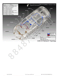 2017年阿尔法罗密欧GIULIA电路图-CAN CH总线系统布局