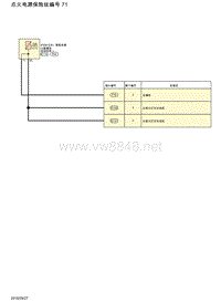2019年日产天籁电路图-点火电源保险丝编号 71