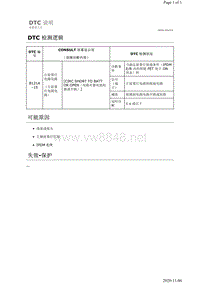 2019年日产天籁驾驶员控制装置故障代码DTC B121A–15说明（卤素大灯）