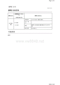 2019年日产天籁轮胎气压监控故障代码DTC C1735-00说明