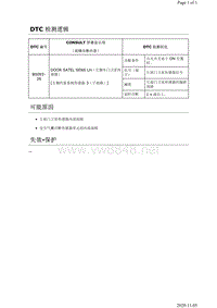 2019年日产天籁安全约束故障代码DTC B0093-28说明