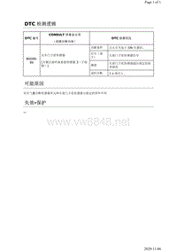 2019年日产天籁安全约束故障代码DTC B0098-86说明