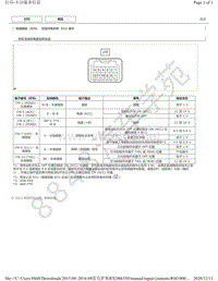 2015年-2016年雷克萨斯RX200t和RX350-无线充电系统ECU端子图