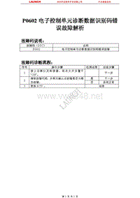 比亚迪_M6_2011_发动机控制系统（M7.8）_P0602电子控制单元诊断数据识别码错误故障