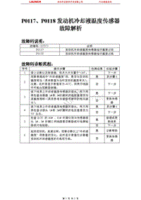 比亚迪_M6_2011_发动机控制系统（M7.8）_P0117P0118发动机冷却液温度传感器故障