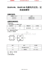 比亚迪_M6_2011_安全气囊系统_B1694-00B1695-00 电源电压过低过高