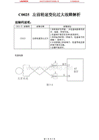 比亚迪_F3_2007_防抱死制动系统_C0025左前轮速变化过大