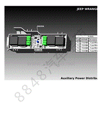 2016年JEEP牧马人（Wrangler）电路图-配电中心---辅助布局