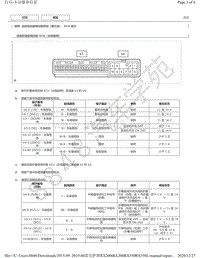 2015年-2019年雷克萨斯RX200t RX300 RX350 RX350L-后排电动座椅控制系统（第三排） ECU 端子图