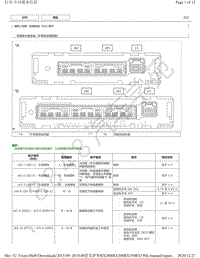 2015年-2019年雷克萨斯RX200t RX300 RX350 RX350L-空调系统 ECU 端子图