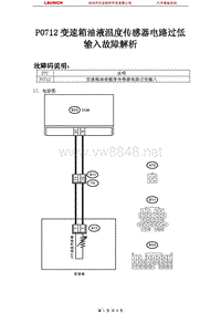 斯巴鲁_傲虎_2006_自动变速器系统_P0712变速箱油液温度传感器电路过低输入