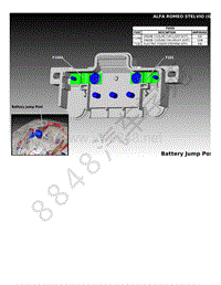 2018年阿尔法罗密欧STELVIO电路图-后部远程正极跳转接线盒