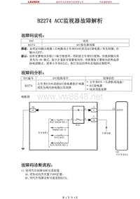 中国丰田_汉兰达_2009_起动系统2GR-FE_B2274 ACC监视器故障解析