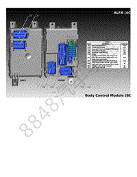 2015年阿尔法罗密欧4C ALFA ROMEO 4C电路图-车身控制模块布局视图