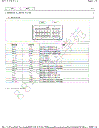 2017年雷克萨斯LC500h模块针脚图-行人保护系统ECU端子图