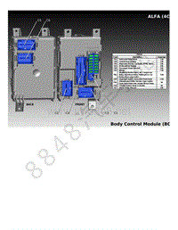 2019年阿尔法罗密欧4C ALFA ROMEO 4C电路图-车身控制模块布局视图