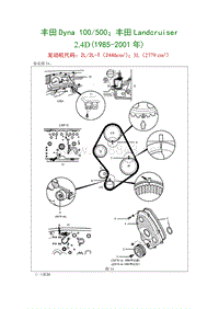 28-丰田Dyna 100500丰田Landcruiser 2.4D1985-2001年