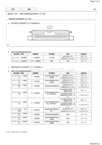 2018年丰田皇冠前照灯光束高度自动控制系统电脑端子图