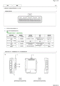 2018年丰田皇冠座椅安全带警告系统电脑端子图