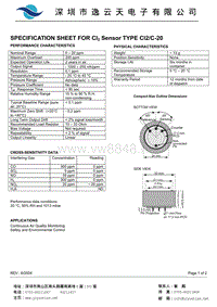 氯气传感器 CL2 C-20