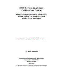 8590 Series Analyzers Calibration Guide