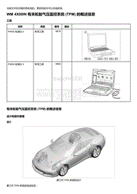 2018年保时捷Boxster（718 912）车型-4X00IN 有关轮胎气压监控系统 TPM 的概述信息