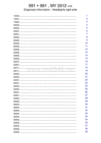 保时捷诊断信息说明-991 981 MY 2012 Diagnosis information - Headlights right side