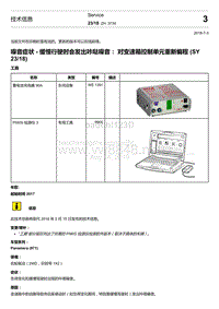 2020年保时捷Panamera（971）车型系列-噪音症状 - 缓慢行驶时会发出咔哒噪音 对变速箱控制单元重新编程 SY 23 18